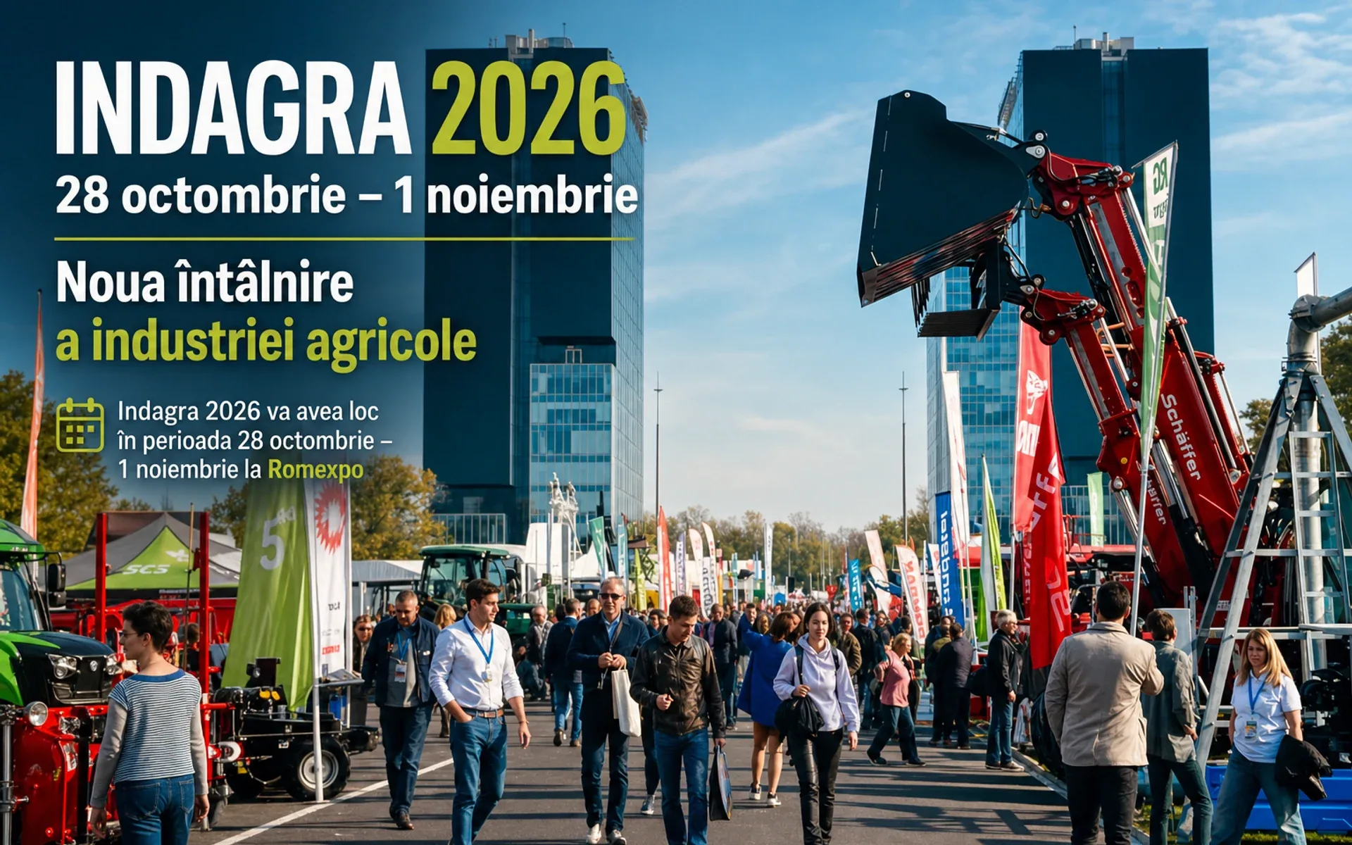 INDAGRA 2026 va avea loc între 28 octombrie și 1 noiembrie – Organizatorii pregătesc o nouă întâlnire a industriei agricole