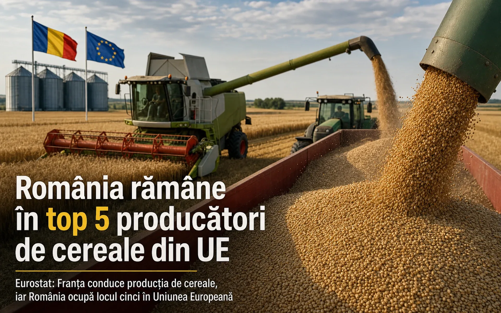 România rămâne în top 5 producători de cereale din UE – Eurostat publică noile clasamente agricole