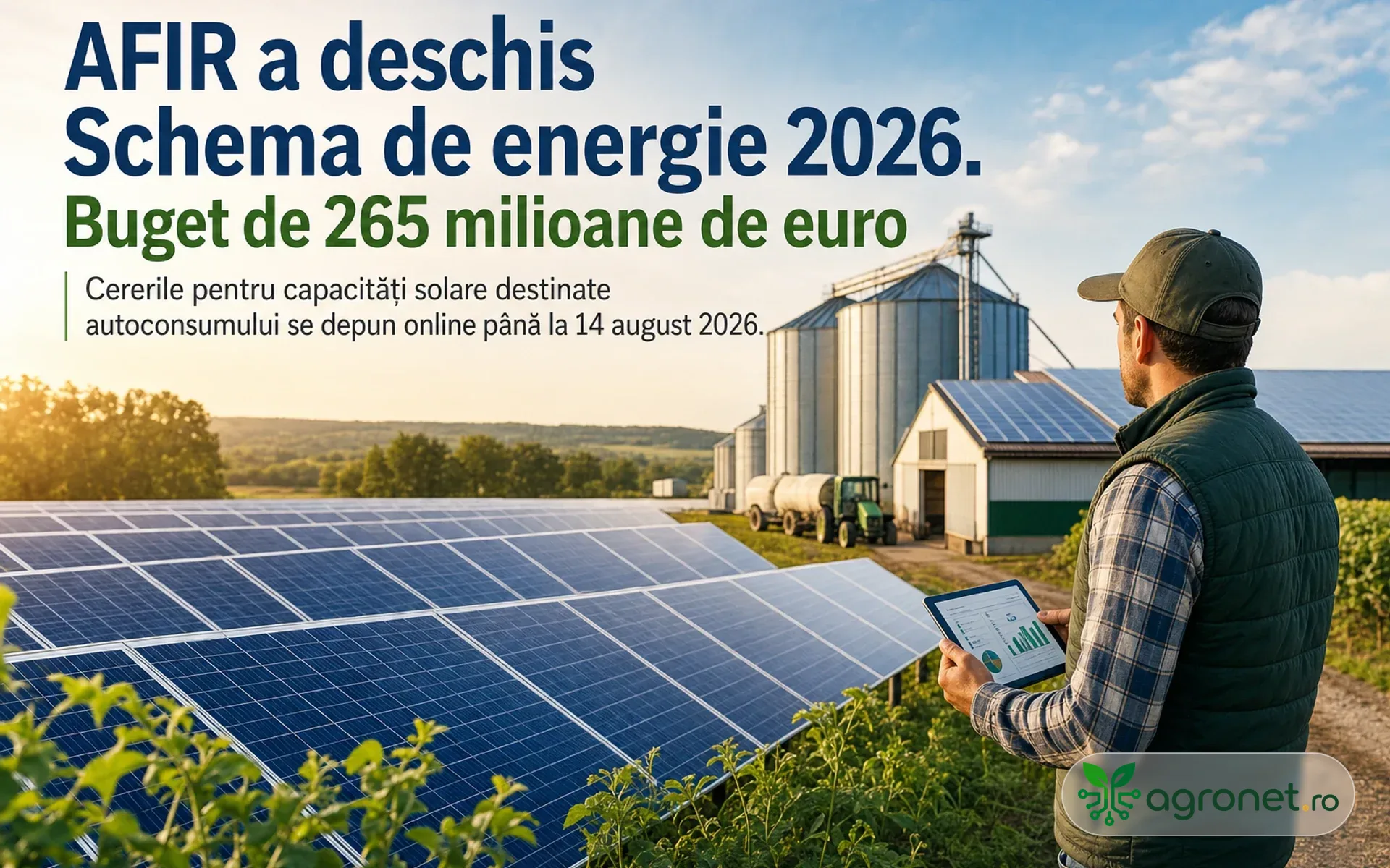 AFIR a deschis Schema de energie 2026. Buget de 265 milioane de euro