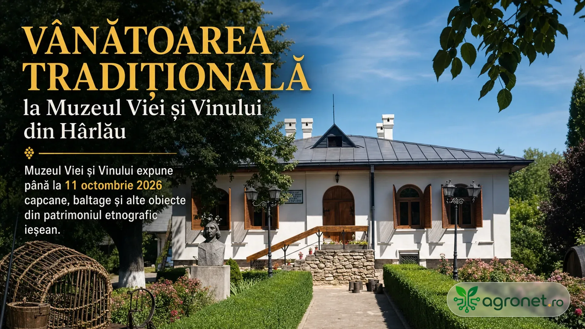 Expoziție despre vânătoarea tradițională la Muzeul Viei și Vinului din Hârlău